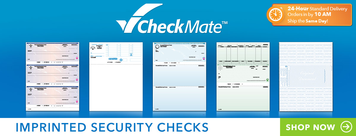 Checkmate Service Line - Laser-printed Checks, Envelopes, Deposit